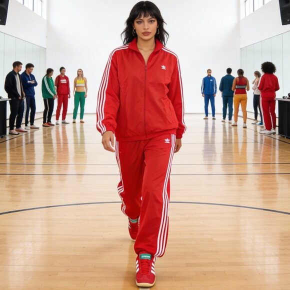 adidas Tops - Adidas Women’s Originals FB OS Track Top Better Scarlet JD3393 Size XL